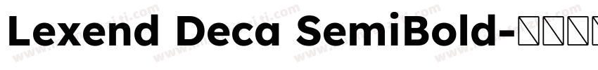 Lexend Deca SemiBold字体转换